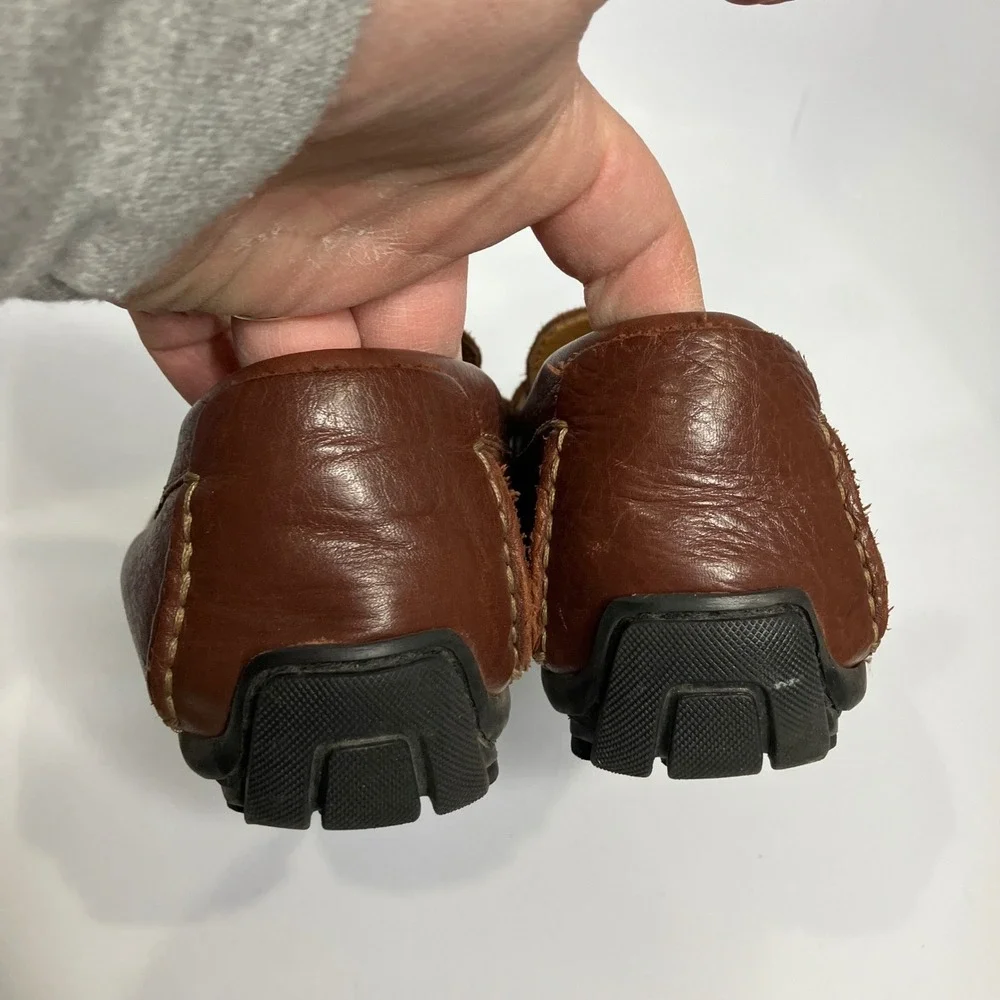 Collection by Clarks brown leather loafers driving‎ Mocs men's size 10.5 preppy